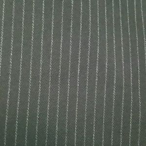 Black slacks with grey pinstripe