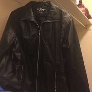 Large leather jacket