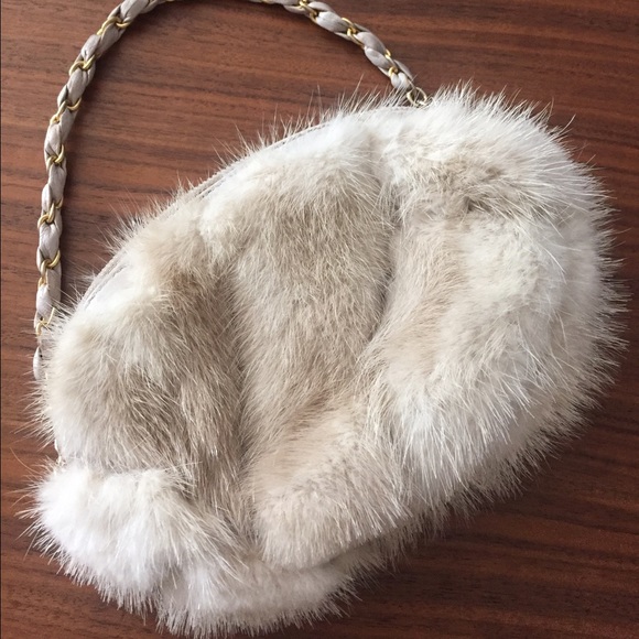 Mini clutch mink fur