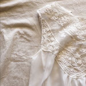 NWOT white lace tank
