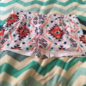 Tribal print shorts