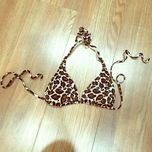 J. Crew cheetah print string bikini top