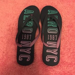 Navy Aeropostale Flip Flops
