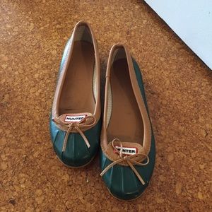 Hunter flat wellies - size 7