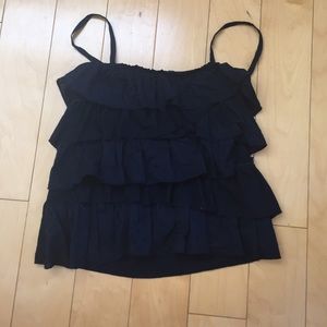Hollister Navy Frill Tank Top