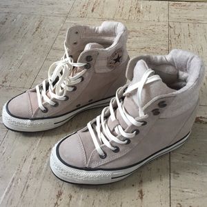 Converse lux suede wedge sneakers