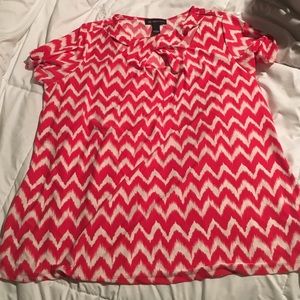 Red Chevron Zig Zag Shirt