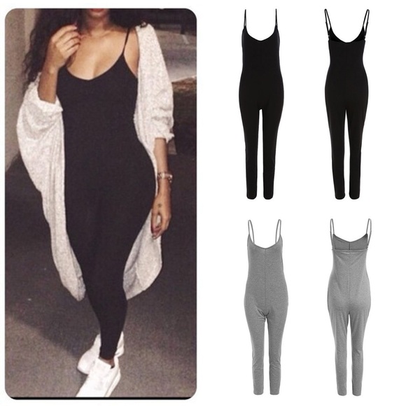 V Neck Black Romper Jumpsuit