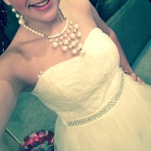 Formal, white homecoming dress