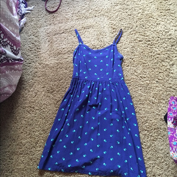 Blue spaghetti strap dress