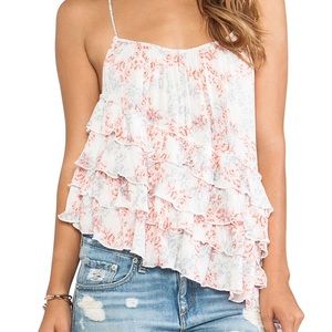 Free People Printed Flutter By Top