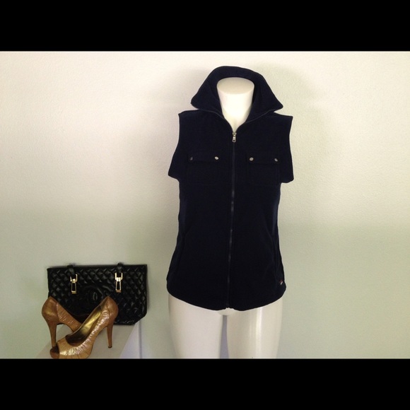 Chaps Other - Chaps Navy Fleece Zip Vest Jacket