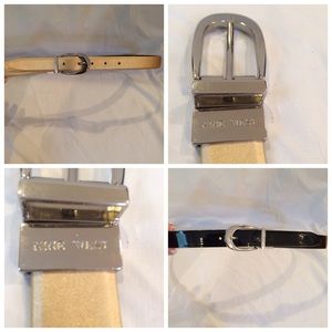 Nine West Gold and Black Reversible Belt