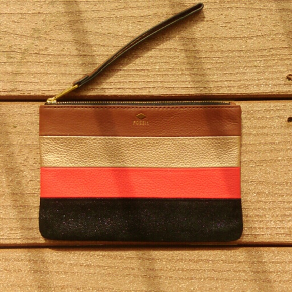Gorgeous Fossil Stripe Wristlet