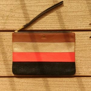 Gorgeous Fossil Stripe Wristlet