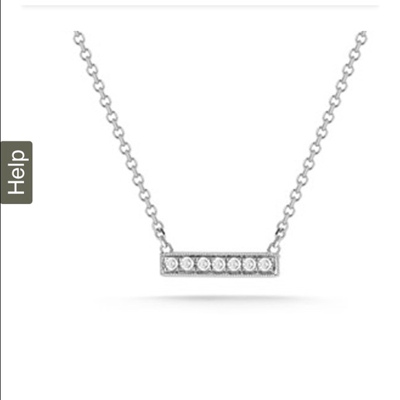 Dana Rebecca mini bar necklace 14k white gold