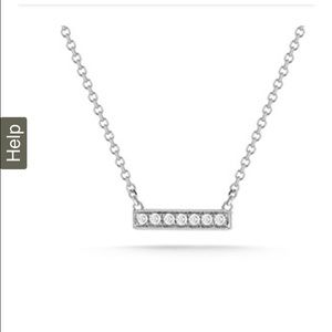 Dana Rebecca mini bar necklace 14k white gold