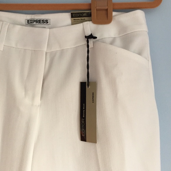 White Editor Barely Boot Pants