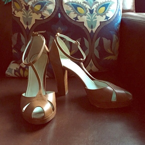 Tracy Reese Shoes - Brown Tracy Reese T-strap Heels