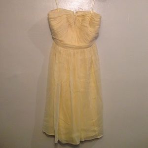 Jcrew chiffon cocktail dress, sunshine, petite 0