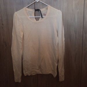 Cashmere sweater with satin bow