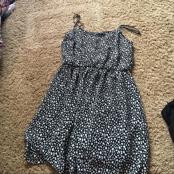 Black and white polka dot dress