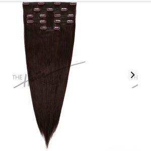 7 piece Indian hair clip in 20" (black)