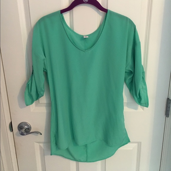 Sea foam long sleeve top