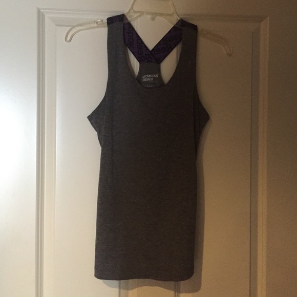 Gray Reebok workout ready PlayDry workout tank