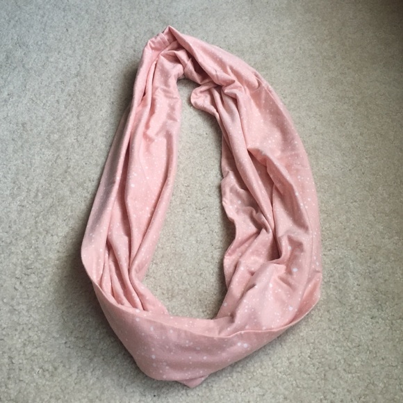 Pink infinity scarf