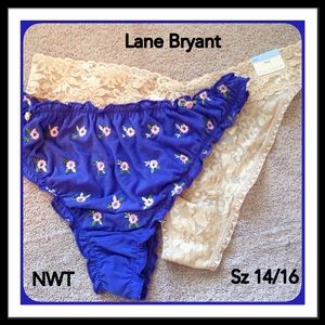 NWT Lot of 2 Lane Bryant Thong Panties Sz 14/16