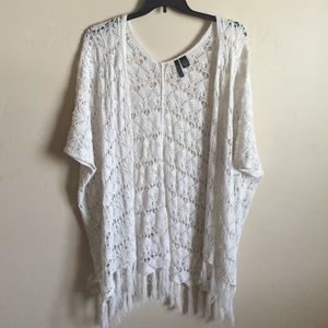 Boho, Knitted, Oversized Kimono with Fringe!