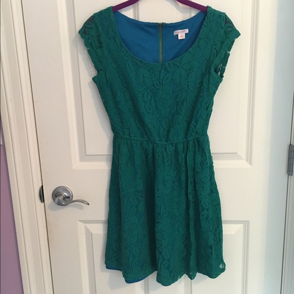 Blue and Green lace dress