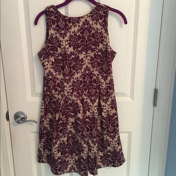 Cream and Purple Dress