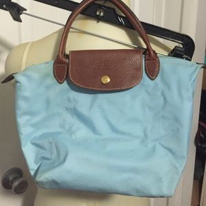 Longchamp light blue hand bag
