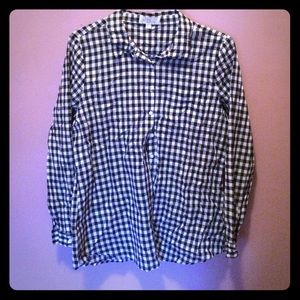 Button down gingham top, never worn.