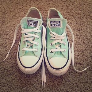Mint green converse
