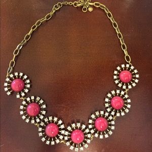 J.Crew hot pink statement necklace
