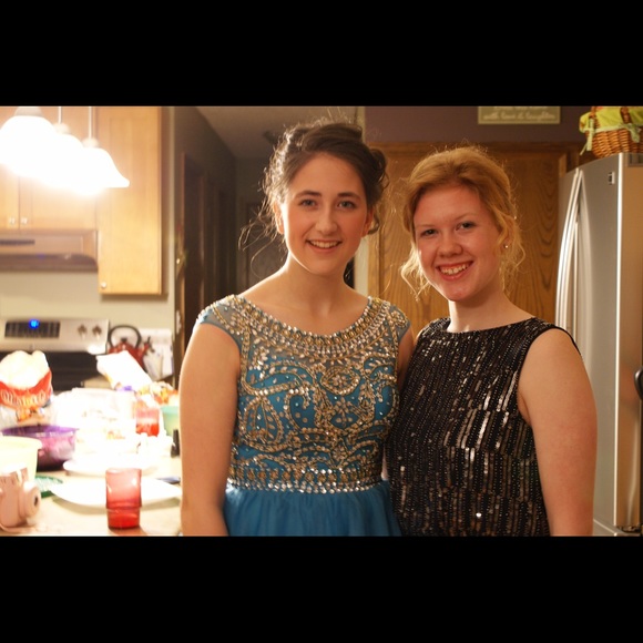 Hunter blue formal dress - Picture 2 of 4