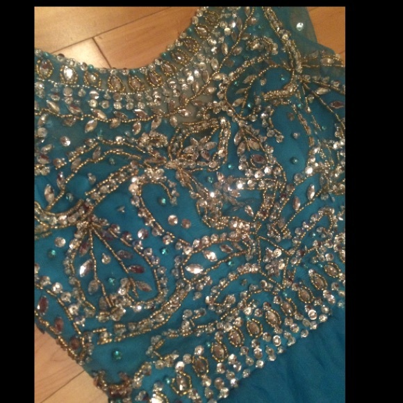 Hunter blue formal dress - Picture 3 of 4