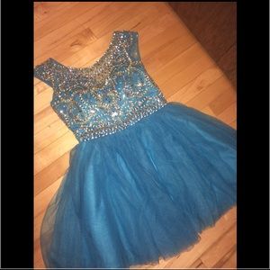 Hunter blue formal dress