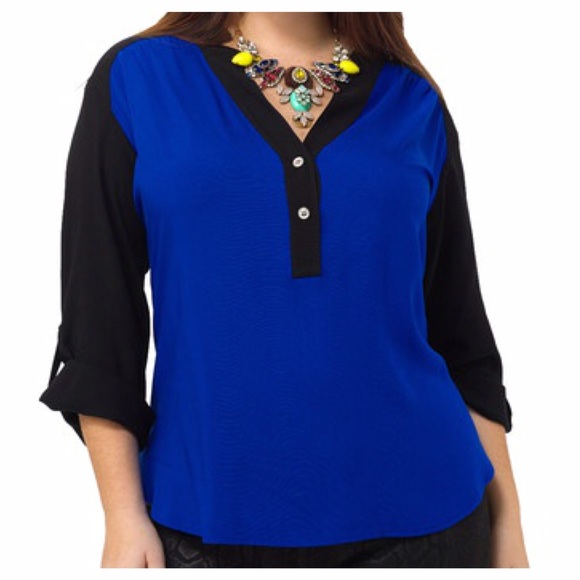 Cobalt Colorblock Top