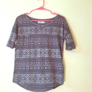 Grey and white patterned shirt