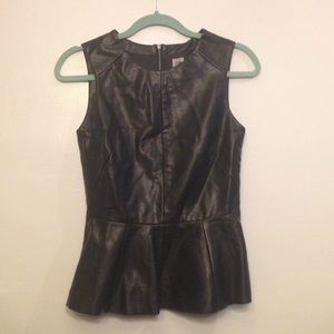 Pleather peplum top