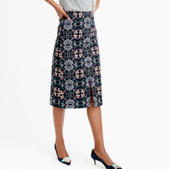 J. Crew Dresses & Skirts - J.Crew A-line Midi In Mirrored Floral Skirt