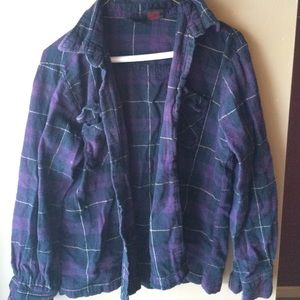 blue and purple flannel