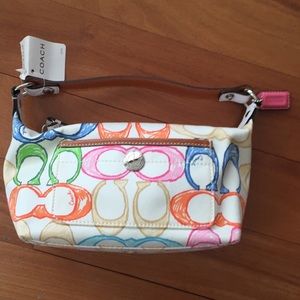 NWT Coach Fabric & Leather Mini Bag