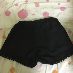 Brandy Melville lace trimmed shorts