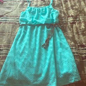 Large teal dress
