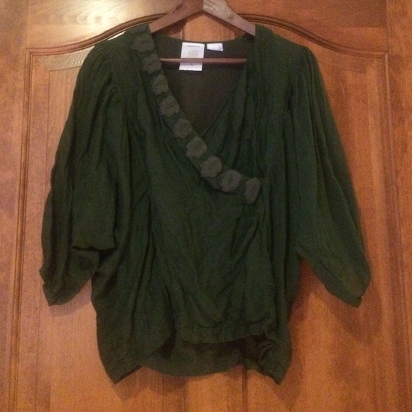 Green Anthropologie top.